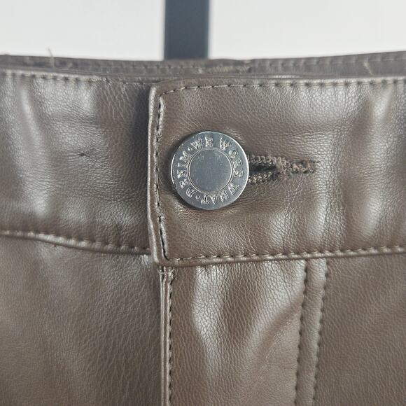 WeWoreWhat Vegan Leather Flare Pant in Brown Size 30 - Picture 4 of 9